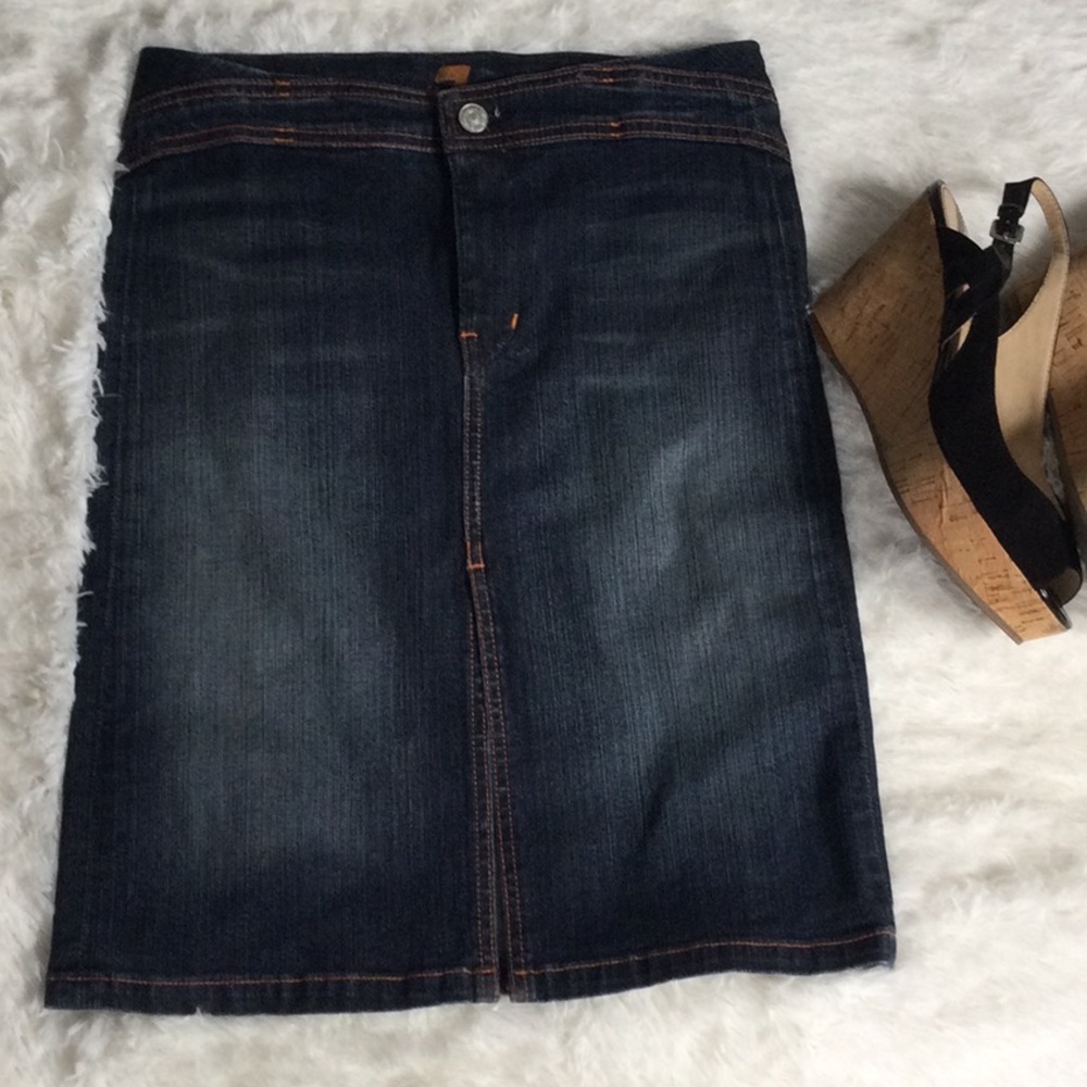 7 For All Mankind Denim Pencil Skirt
